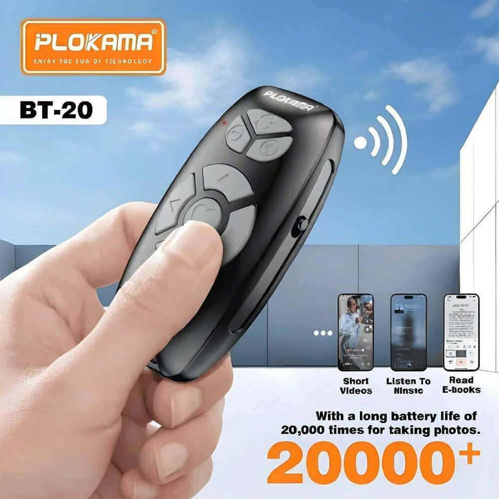 📸 PLOKAMA BT-20 — الإكسسوار السحري للتحكم الكامل في هاتفك عن بُعد!