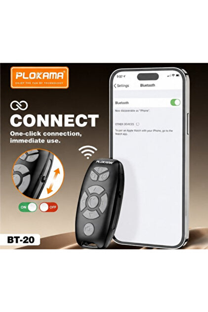 📸 الإكسسوار السحري لراحة يدك وصناعة فيديوهاتك! ريموت PLOKAMA BT-20 لجميع الهواتف 🌟